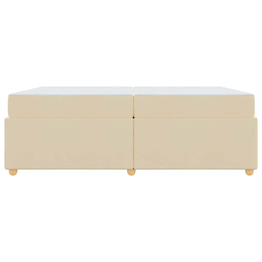 Bedframe met matras met matras Crème 200 x 200 cm Stof