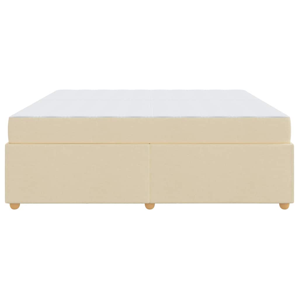 Bedframe met matras met matras Crème 200 x 200 cm Stof