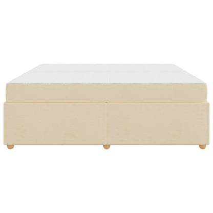 Bedframe met matras met matras Crème 200 x 200 cm Stof