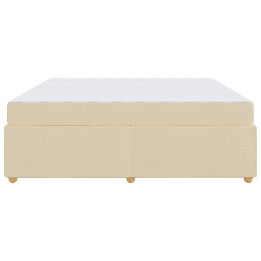 Bedframe met matras met matras Crème 200 x 200 cm Stof