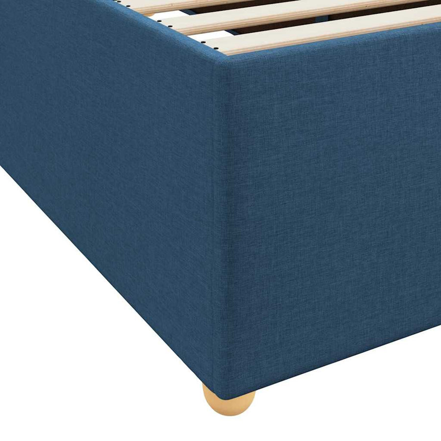Bedframe met matras Anders Blauw 200 x 200 cm Stof
