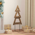Kerstboom 90 cm massief teakhout bruin
