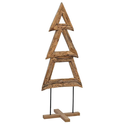 Kerstboom met standaard Bruin 90 cm Massief teakhout