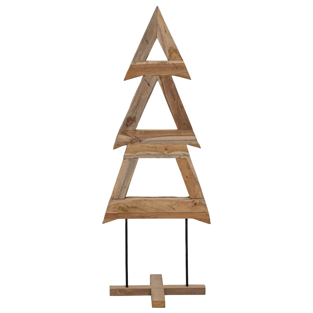 Kerstboom met standaard Bruin 90 cm Massief teakhout