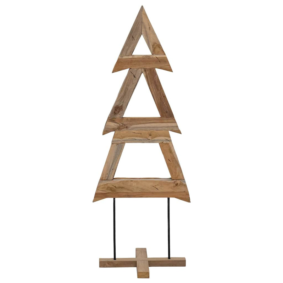 Kerstboom met standaard Bruin 90 cm Massief teakhout