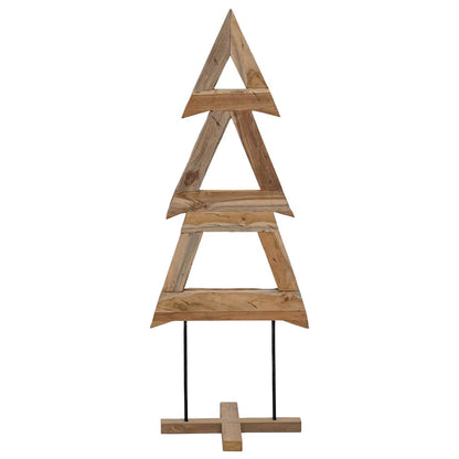 Kerstboom met standaard Bruin 90 cm Massief teakhout