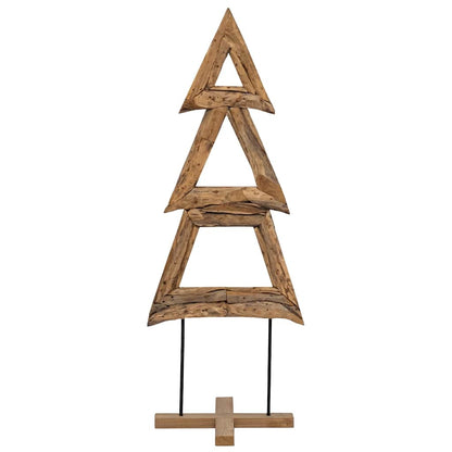 Kerstboom met standaard Bruin 90 cm Massief teakhout