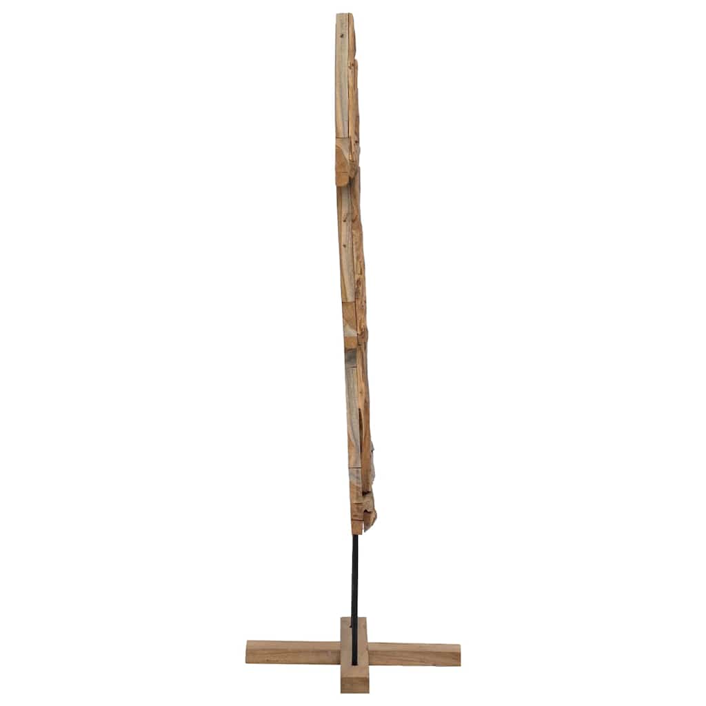 Kerstboom met standaard Bruin 90 cm Massief teakhout