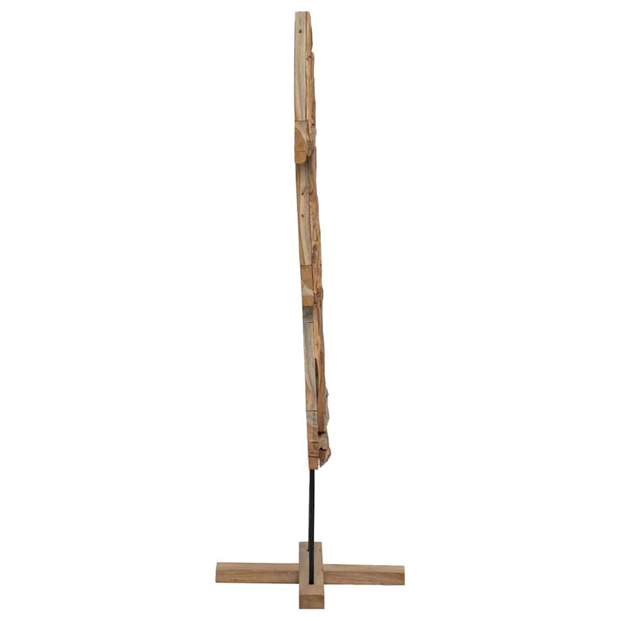 Kerstboom met standaard Bruin 90 cm Massief teakhout