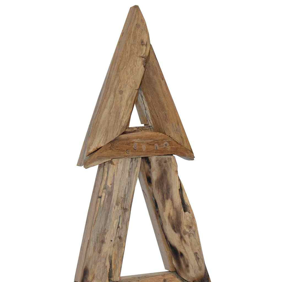 Kerstboom met standaard Bruin 120 cm Massief teakhout