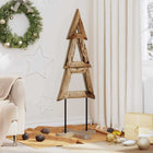 Kerstboom 120 cm massief teakhout bruin