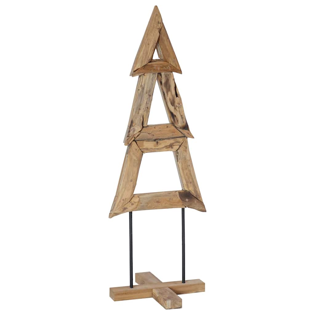 Kerstboom met standaard Bruin 120 cm Massief teakhout