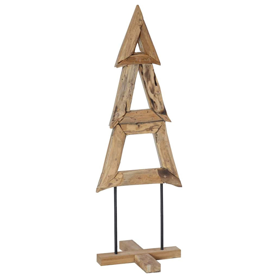 Kerstboom met standaard Bruin 120 cm Massief teakhout