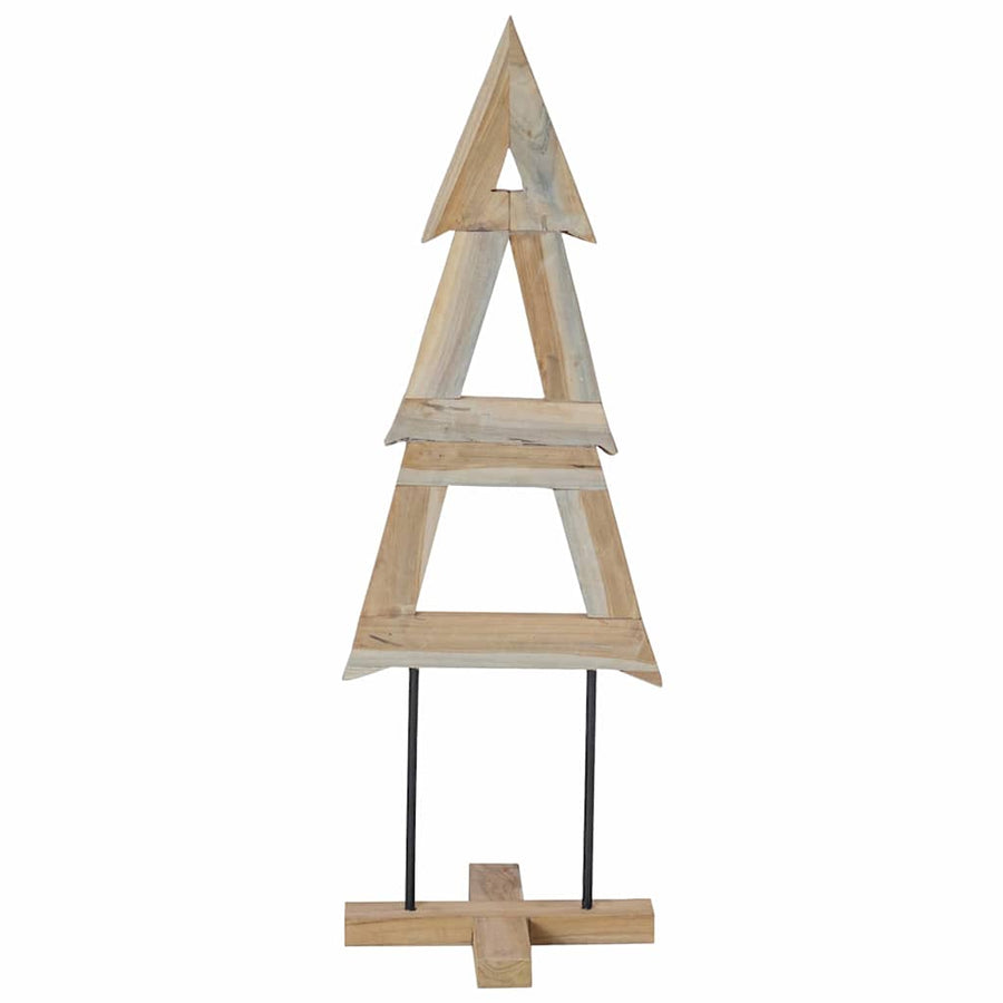 Kerstboom met standaard Bruin 120 cm Massief teakhout