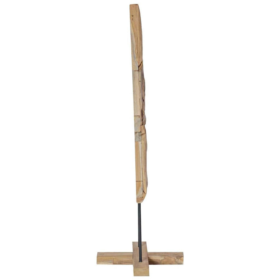 Kerstboom met standaard Bruin 120 cm Massief teakhout
