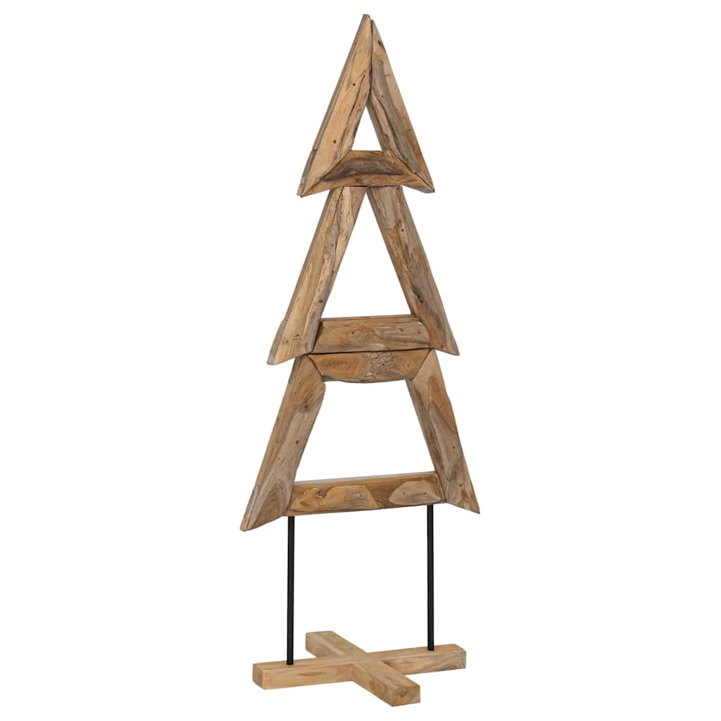 Kerstboom met standaard Bruin 150 cm Massief teakhout