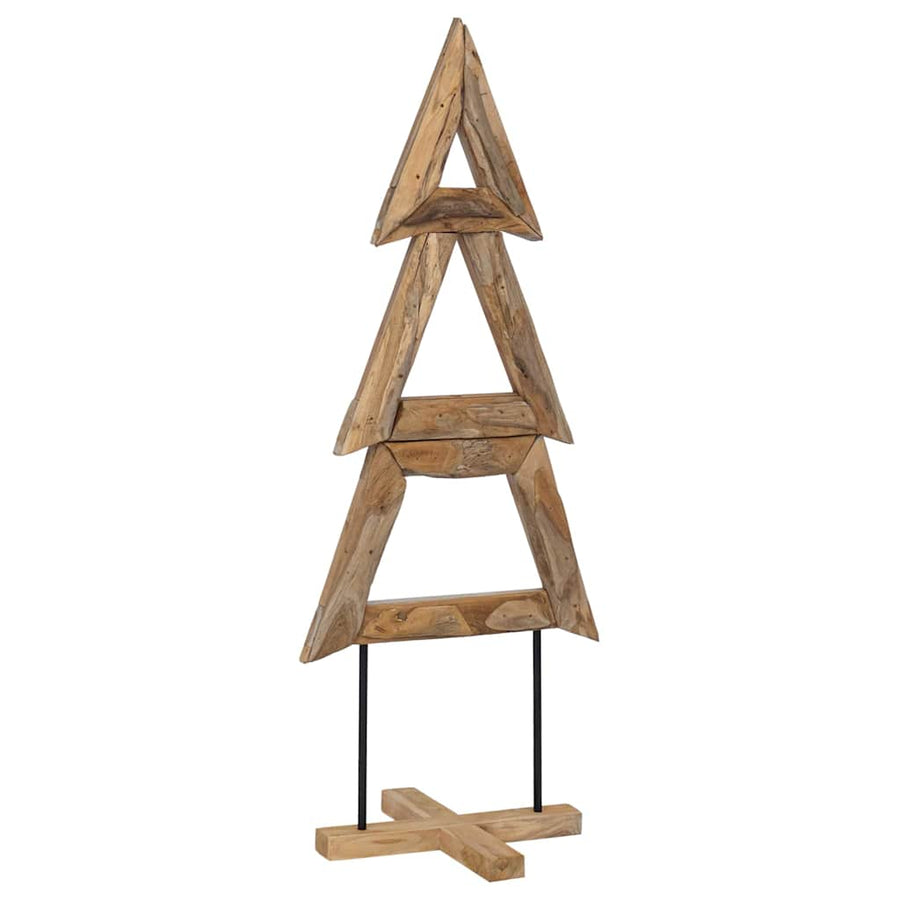 Kerstboom met standaard Bruin 150 cm Massief teakhout