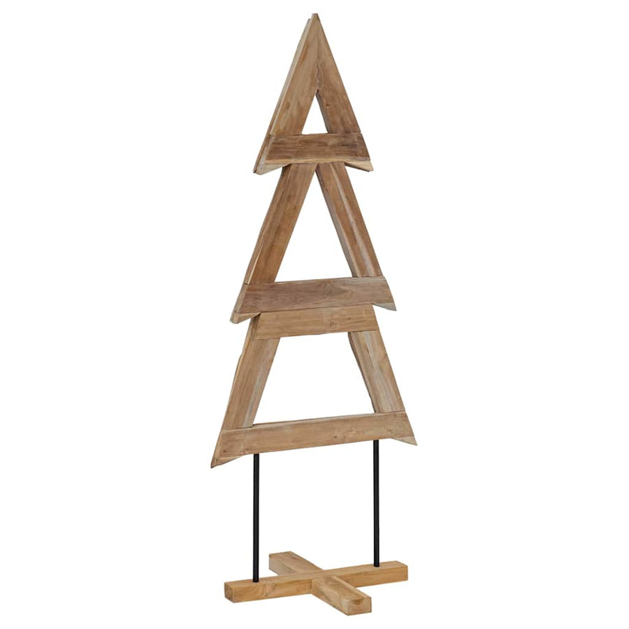 Kerstboom met standaard Bruin 150 cm Massief teakhout