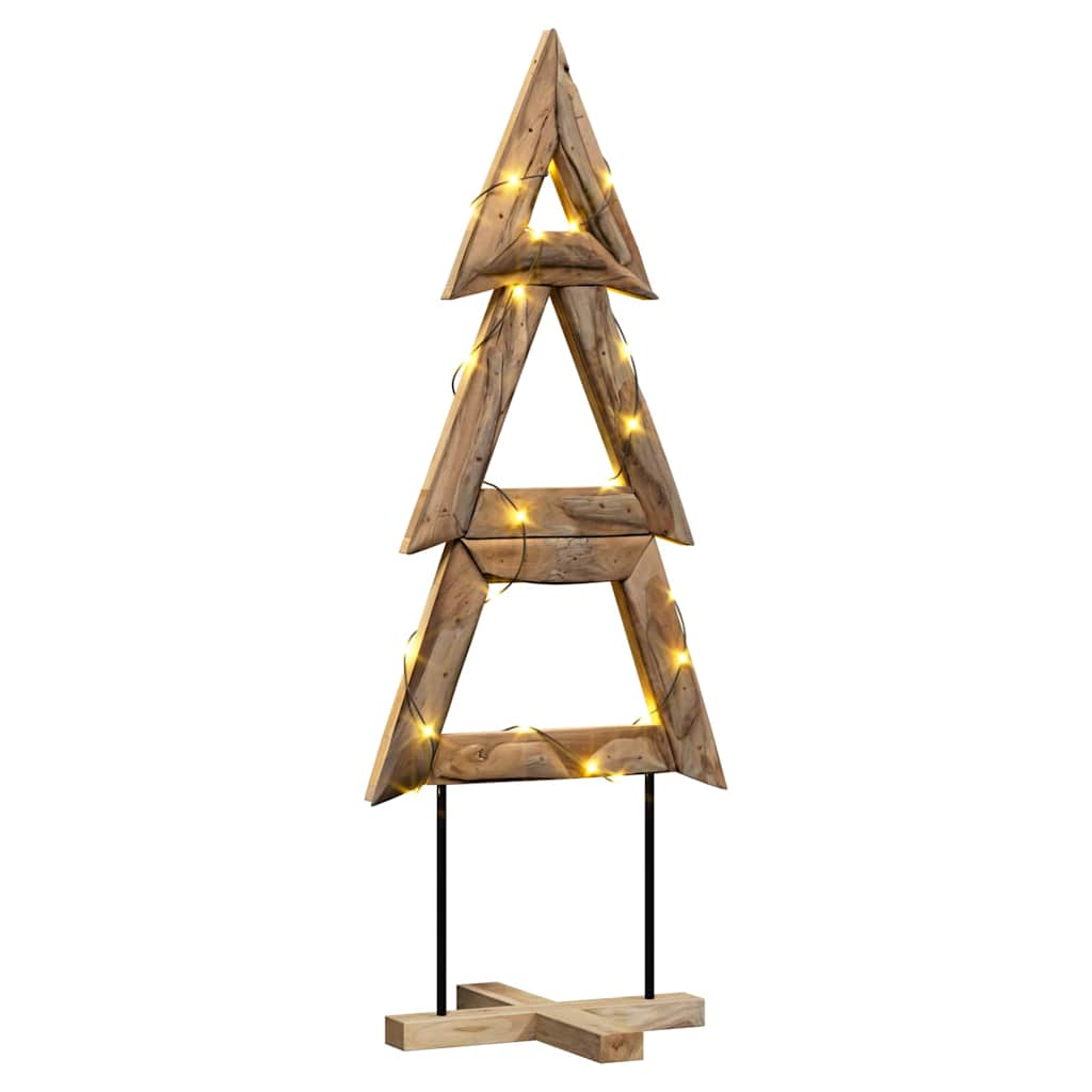 Kerstboom met standaard Bruin 150 cm Massief teakhout