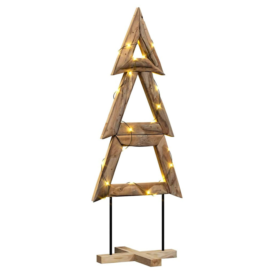 Kerstboom met standaard Bruin 150 cm Massief teakhout