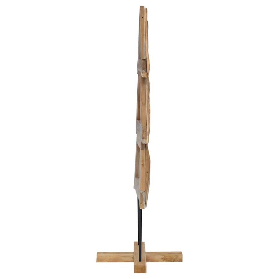 Kerstboom met standaard Bruin 150 cm Massief teakhout