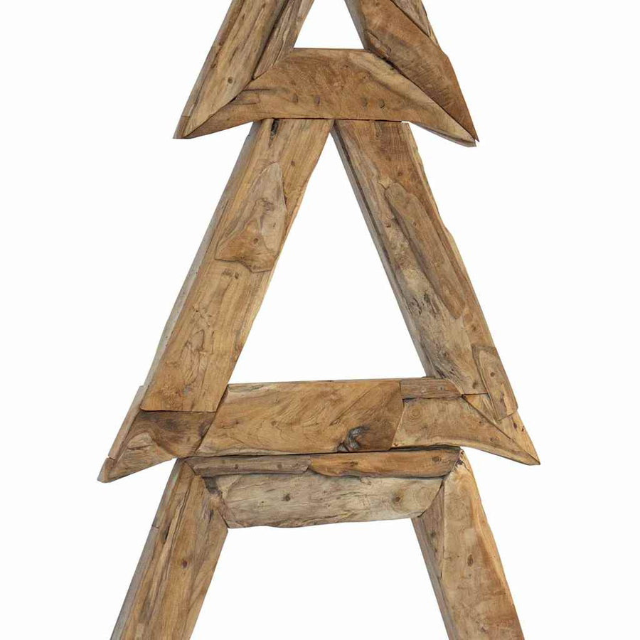 Kerstboom met standaard Bruin 180 cm Massief teakhout