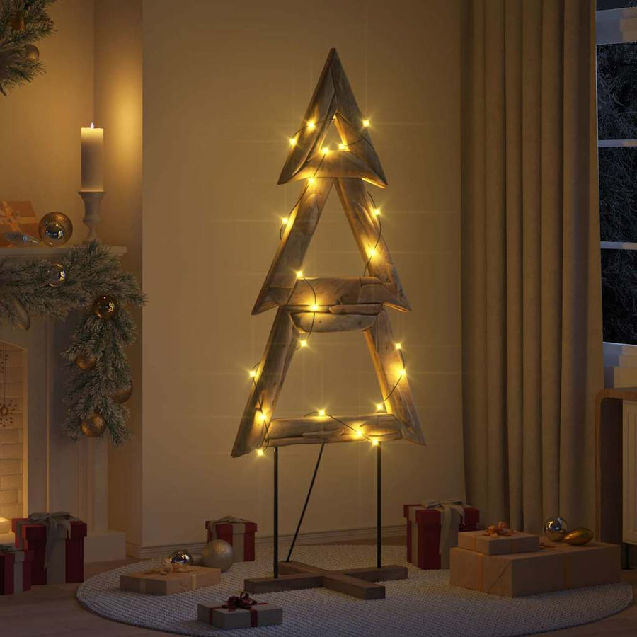 Kerstboom met standaard Bruin 180 cm Massief teakhout