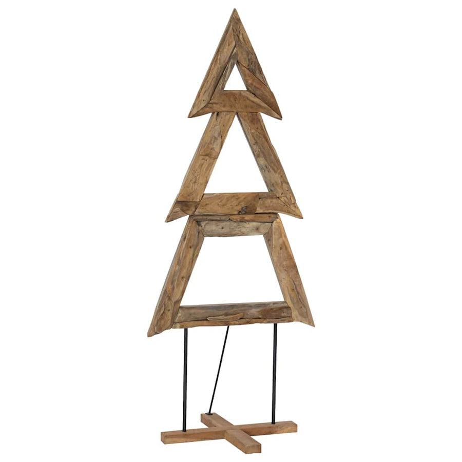Kerstboom met standaard Bruin 180 cm Massief teakhout
