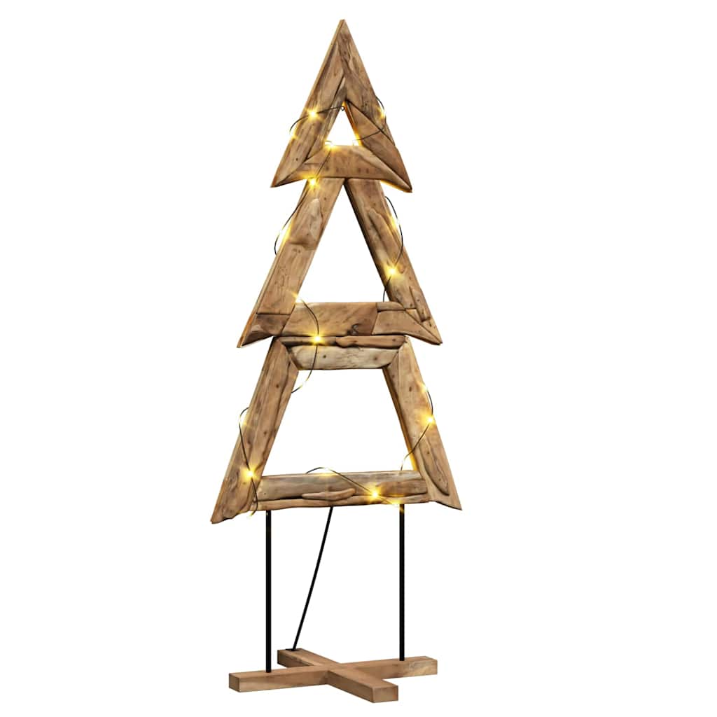 Kerstboom met standaard Bruin 180 cm Massief teakhout