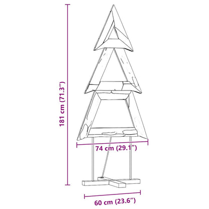 Kerstboom met standaard Bruin 180 cm Massief teakhout
