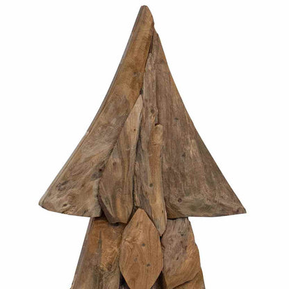 Kerstboom met standaard Bruin 90 cm Massief teakhout
