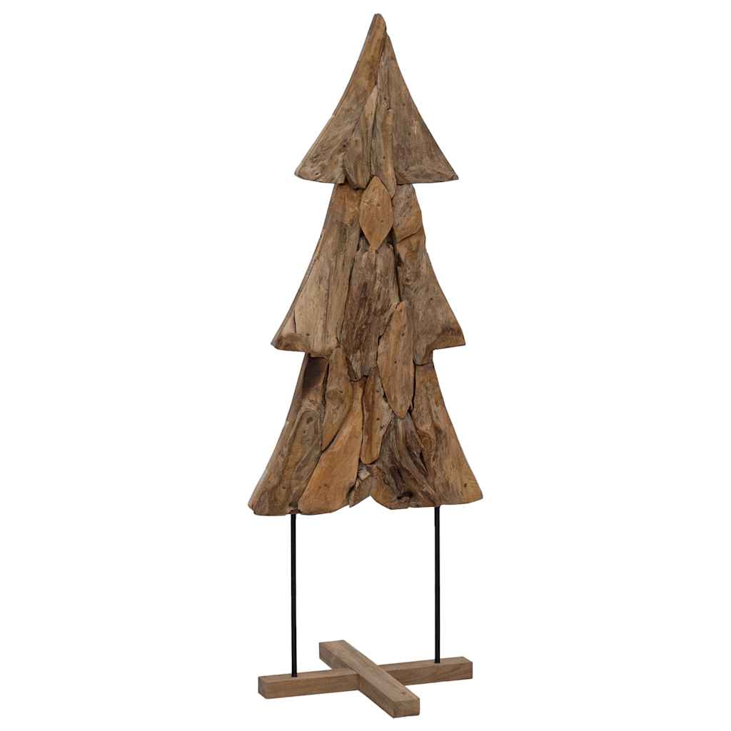 Kerstboom met standaard Bruin 90 cm Massief teakhout