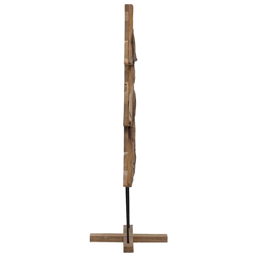 Kerstboom met standaard Bruin 90 cm Massief teakhout
