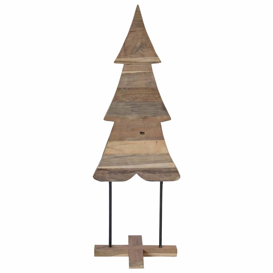 Kerstboom met standaard Bruin 120 cm Massief teakhout