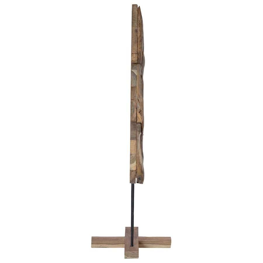 Kerstboom met standaard Bruin 120 cm Massief teakhout