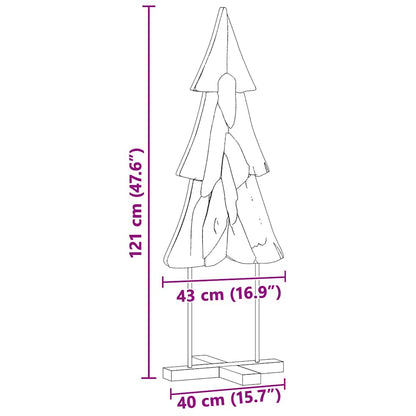 Kerstboom met standaard Bruin 120 cm Massief teakhout