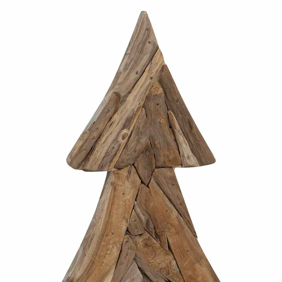 Kerstboom met standaard Bruin 150 cm Massief teakhout
