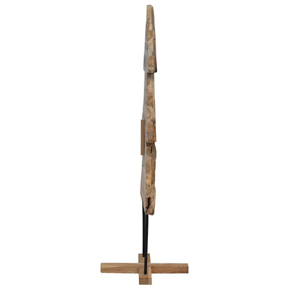 Kerstboom met standaard Bruin 150 cm Massief teakhout