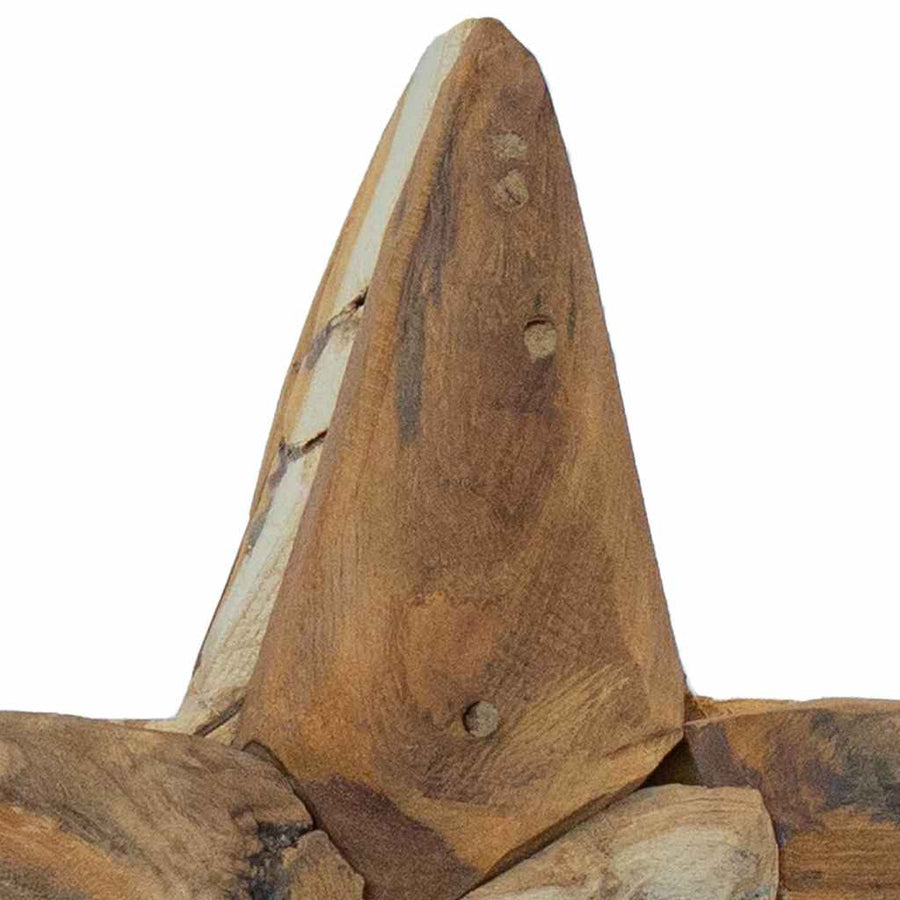 Kerstster Bruin 30 x 5 x 45 cm Massief Teakhout
