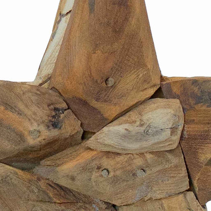 Kerstster Bruin 30 x 5 x 45 cm Massief Teakhout