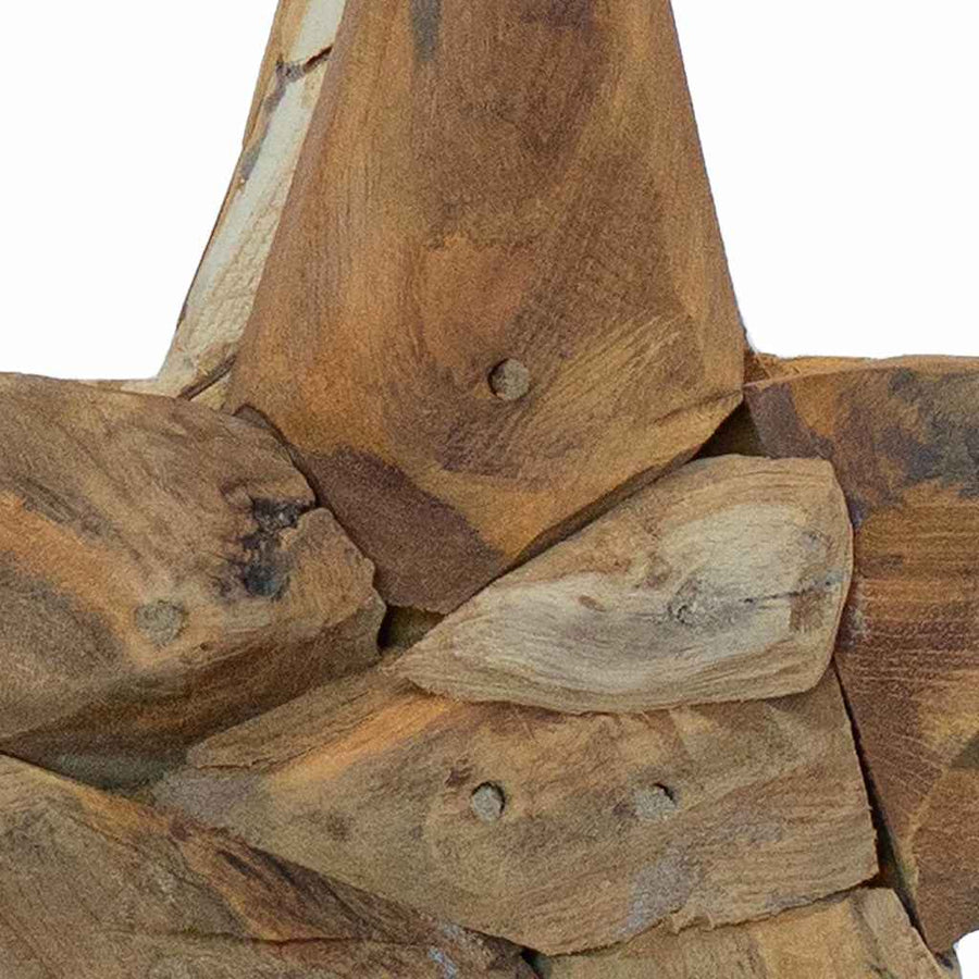 Kerstster Bruin 30 x 5 x 45 cm Massief Teakhout