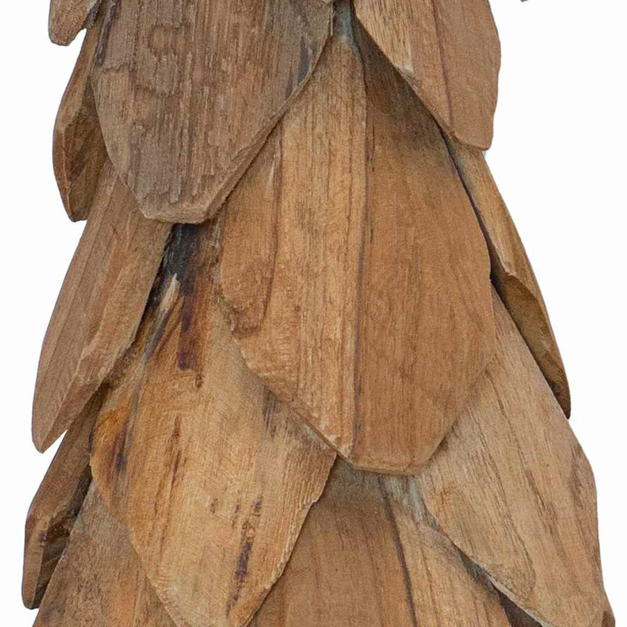 Kerstboom met standaard Bruin 50 cm Massief teakhout