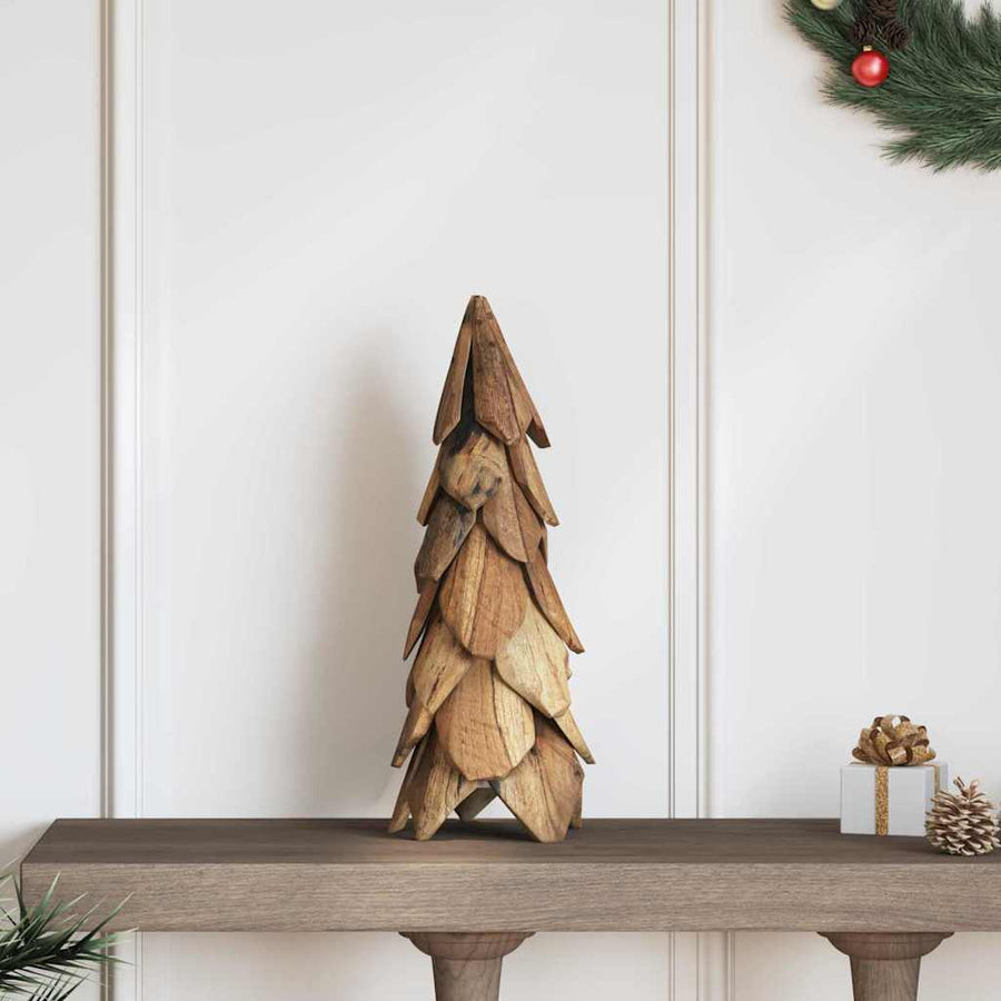 Kerstboom met standaard Bruin 50 cm Massief teakhout