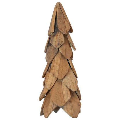 Kerstboom met standaard Bruin 50 cm Massief teakhout