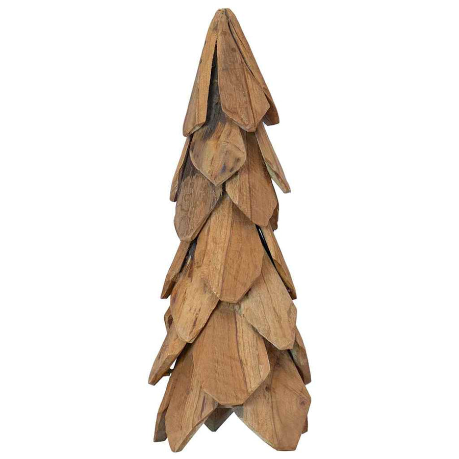 Kerstboom met standaard Bruin 50 cm Massief teakhout