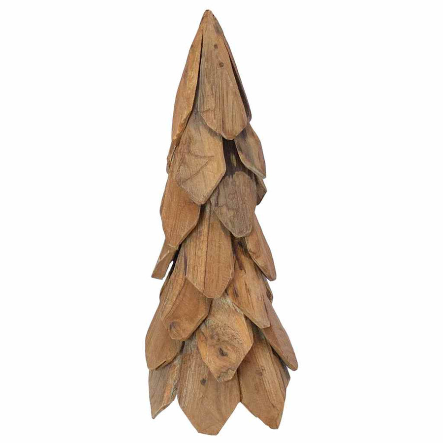Kerstboom met standaard Bruin 50 cm Massief teakhout