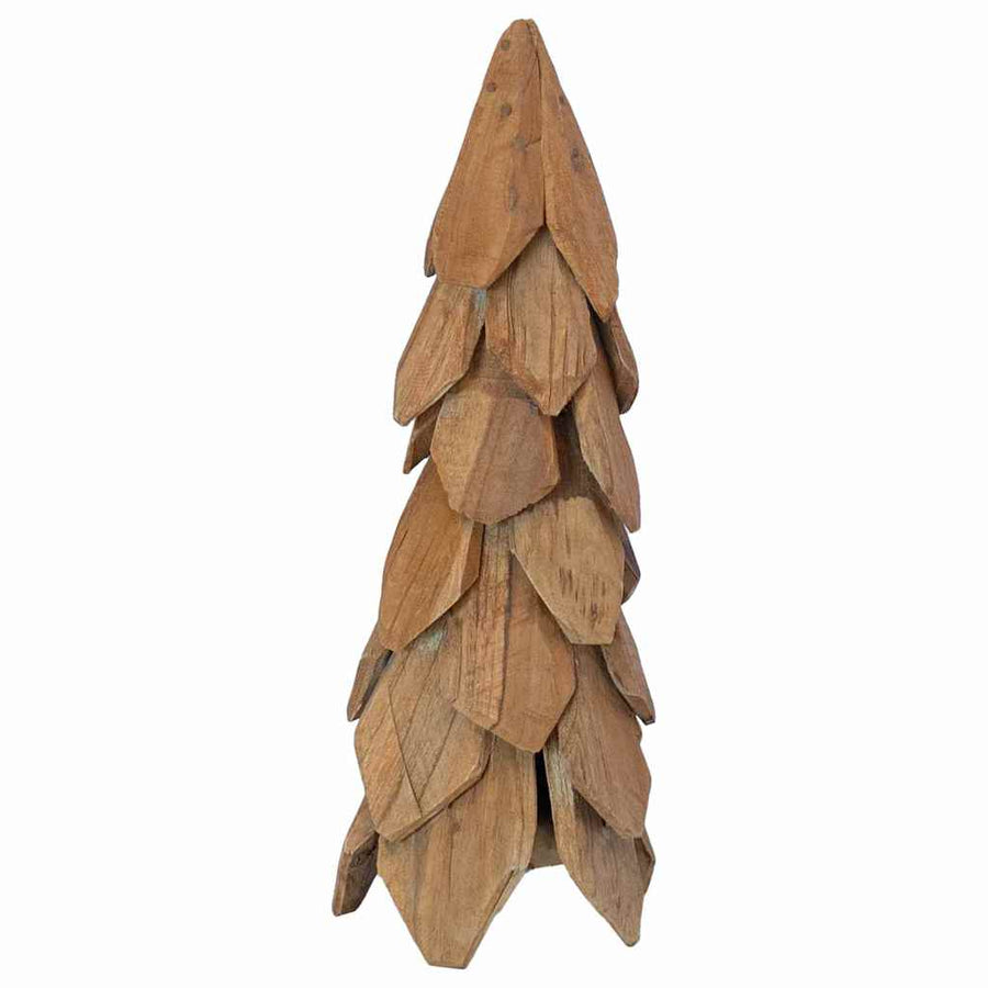 Kerstboom met standaard Bruin 50 cm Massief teakhout