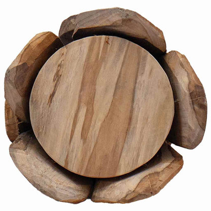 Kerstboom Met Standaard Bruin Massief Teakhout 80 cm