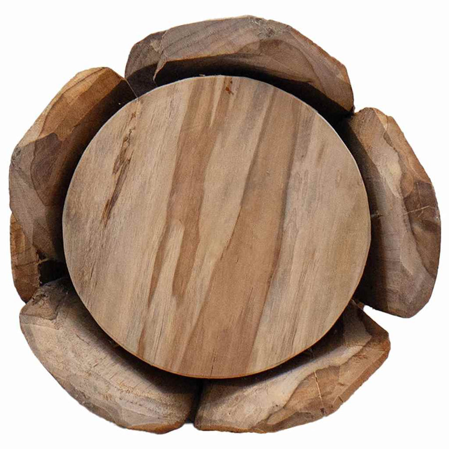 Kerstboom Met Standaard Bruin Massief Teakhout 80 cm