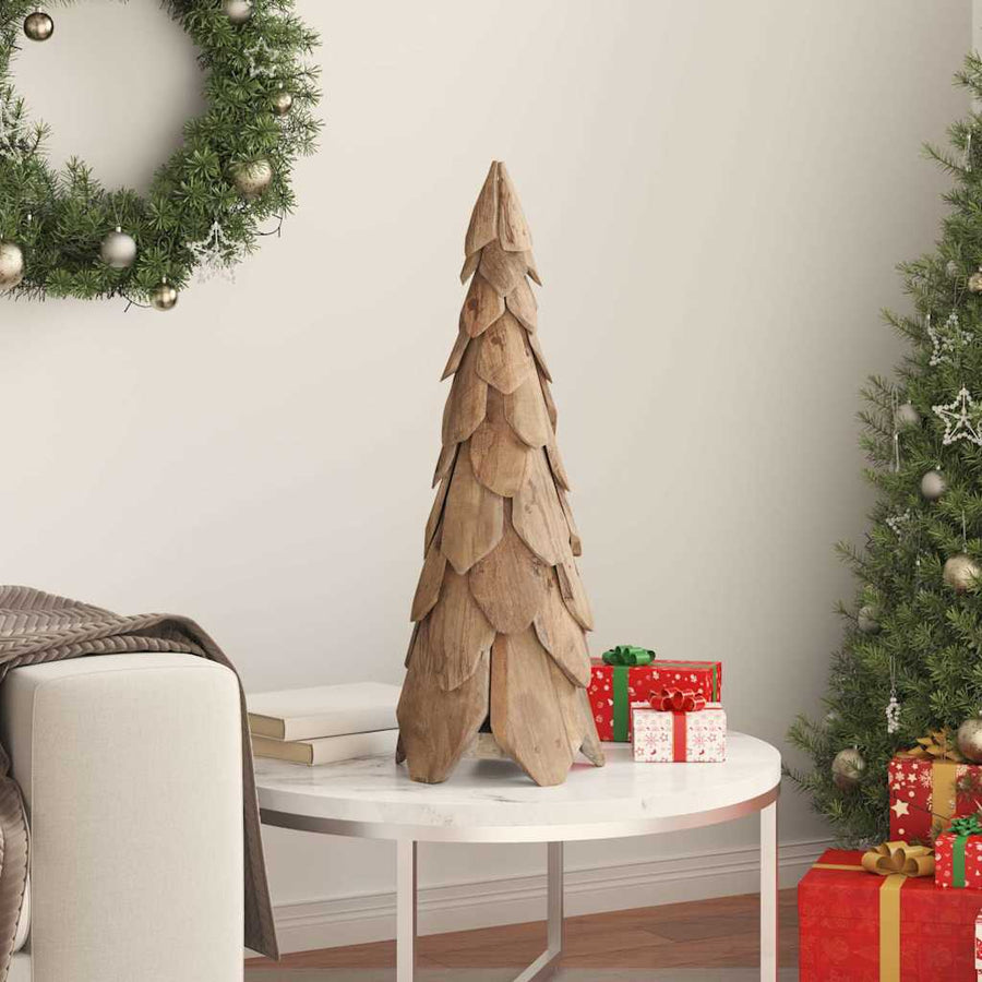 Kerstboom Met Standaard Bruin Massief Teakhout 80 cm
